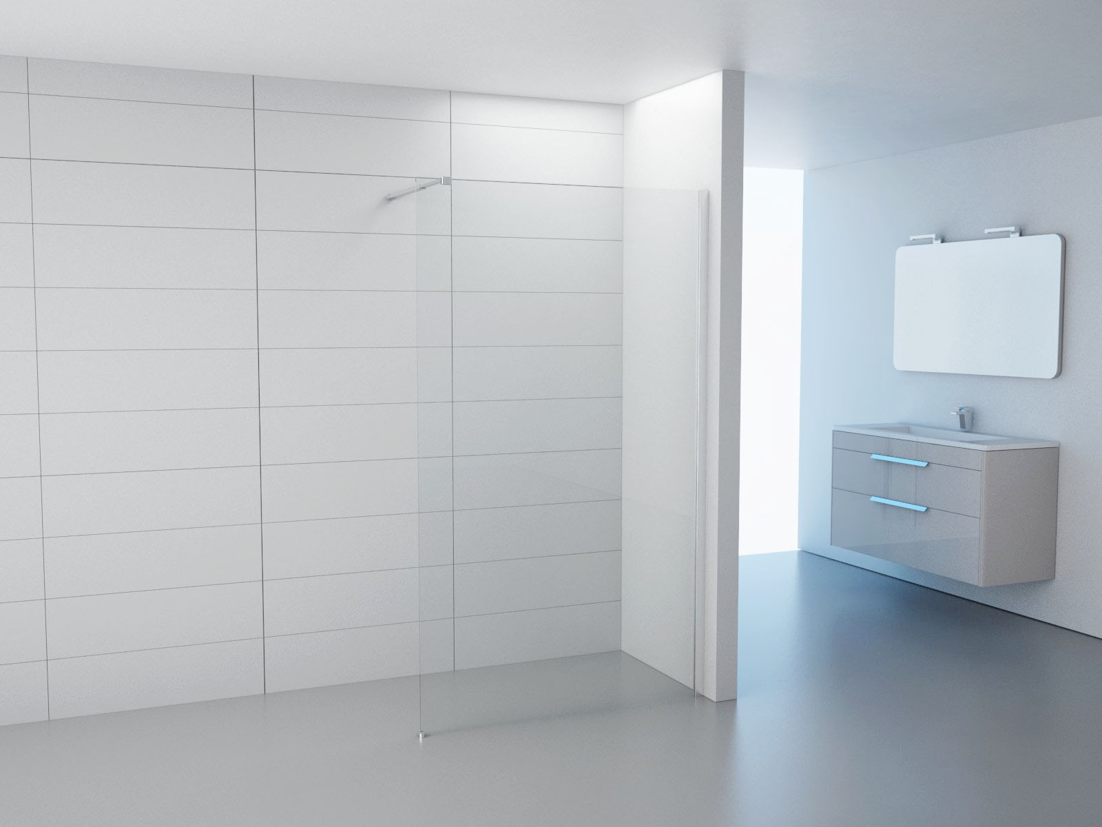 Paroi de douche fixe intemporelle 90cm chromé - INTEMPORELLE